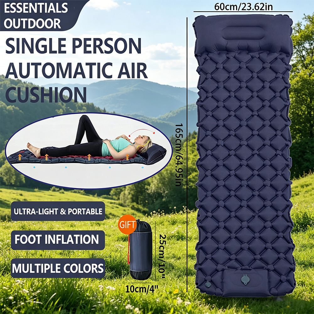 Outdoor Adventure Activities - Outdoor Camping Sleeping Pad, Foot Activated