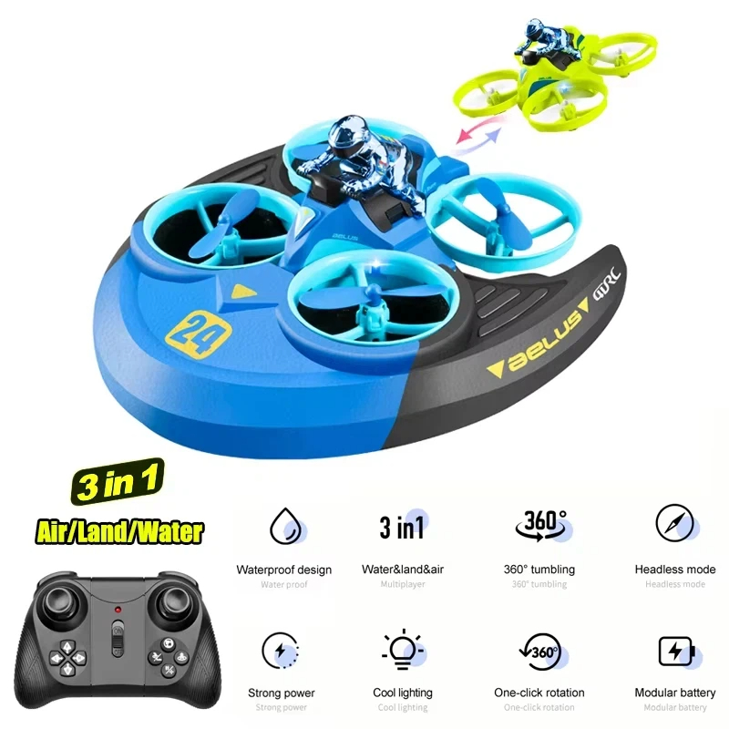 3-in-1 Land Air Sea RC Aircraf – обзор и цена Outdoor Adventure Toys For Kids