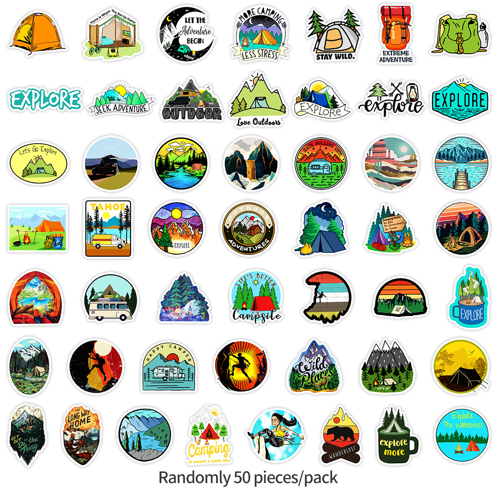 50PCS Sports Cartoon Stickers  – обзор и цена Outdoor Adventure Toys For Kids